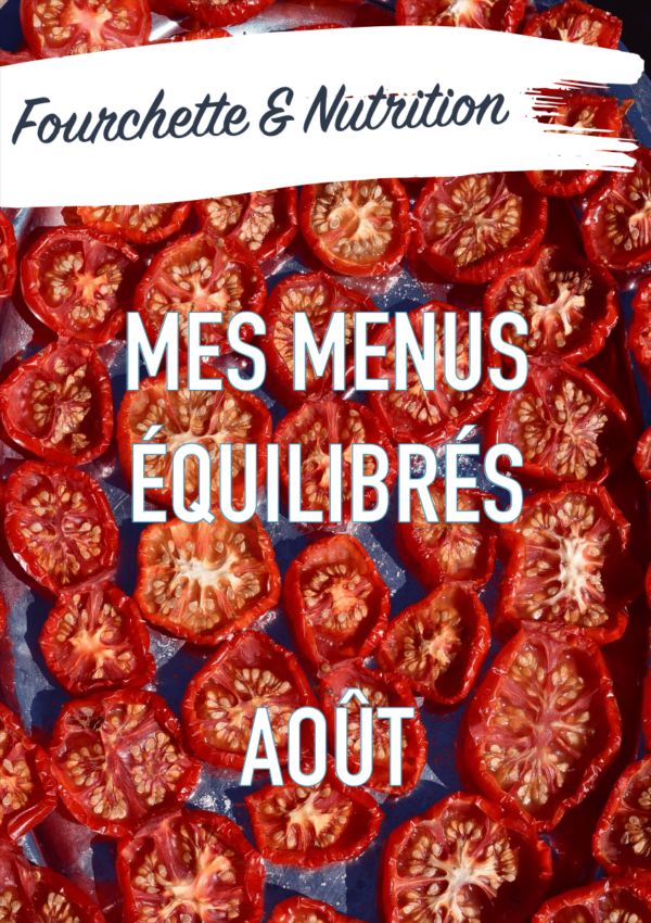 mes menus équilibrés d'août