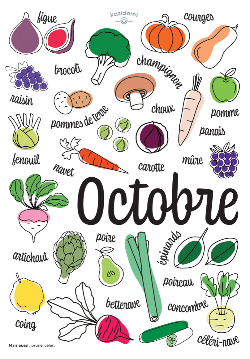 fruits et légumes octobre