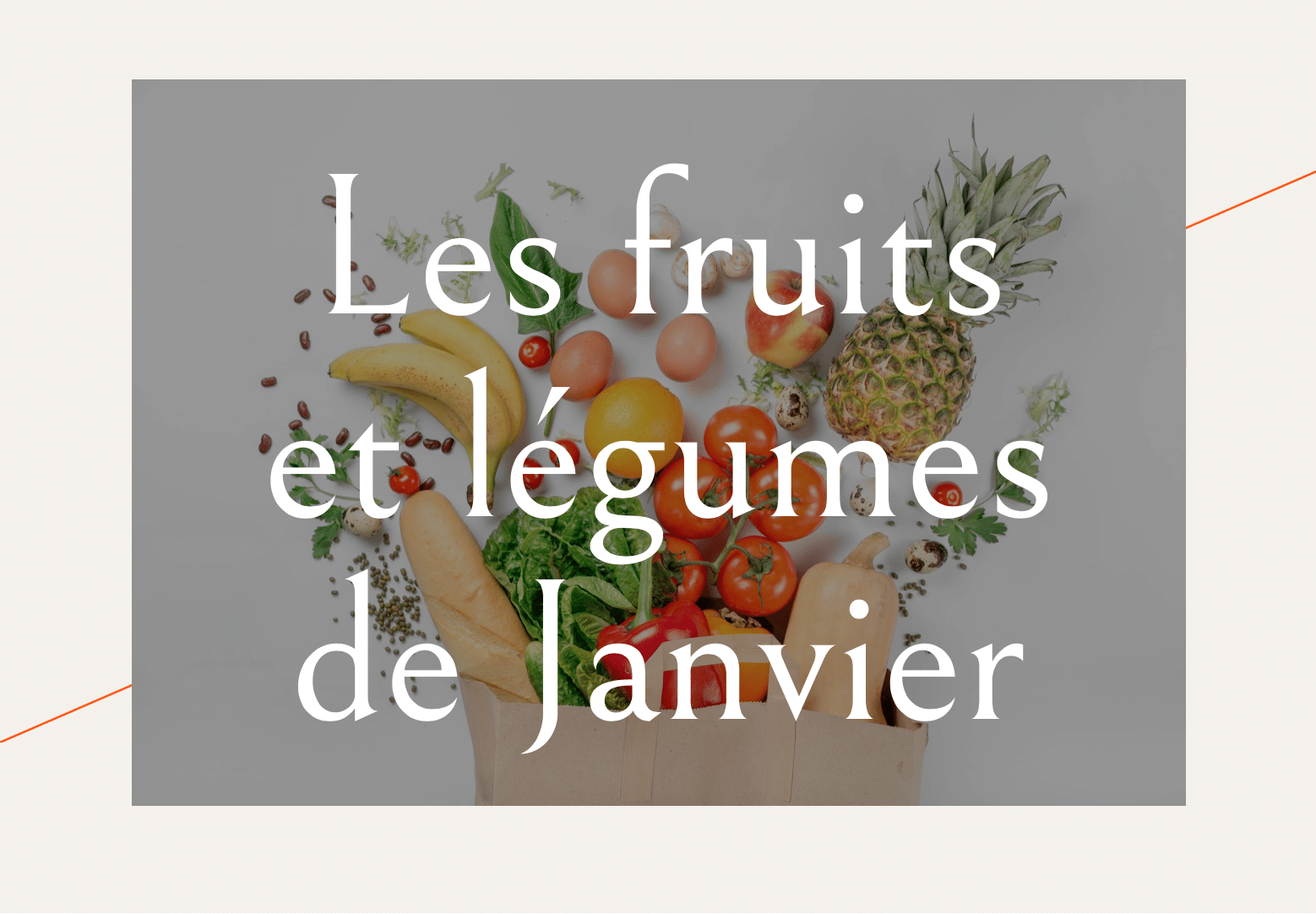 les fruits et légumes de janvier