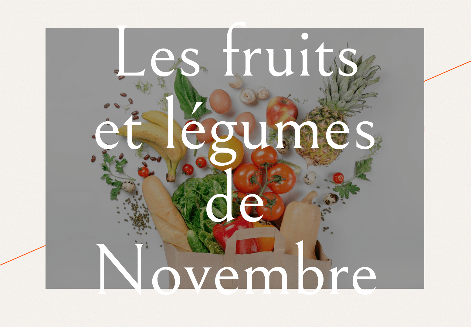 les fruits et légumes de novembre