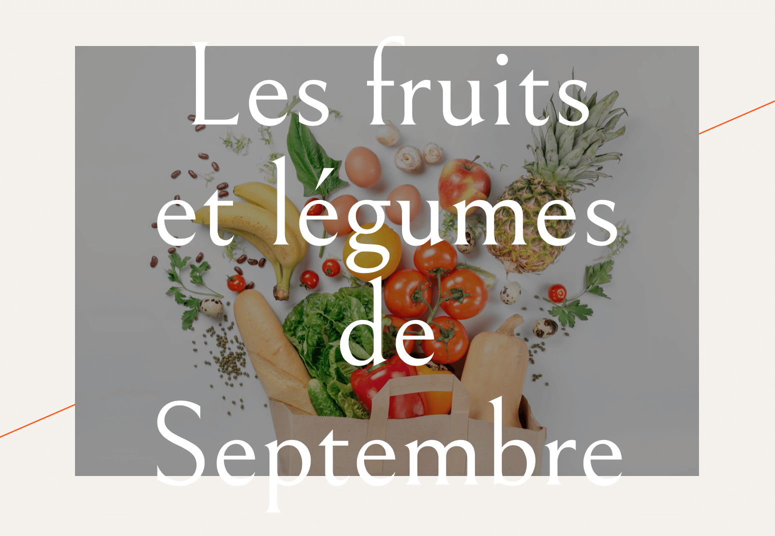 fruits et légumes septembre