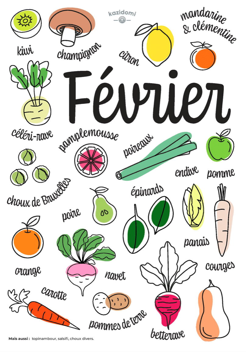 fruits et légumes février