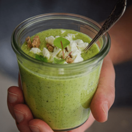 velouté de courgette à la fêta