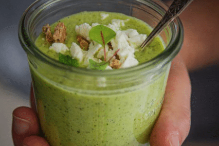 velouté de courgette à la fêta