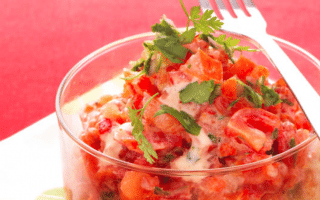 tartare de poivrons et tomates