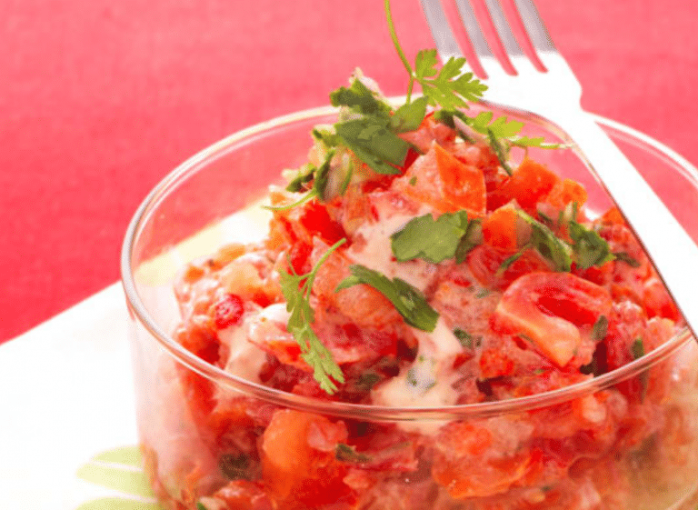 tartare de poivrons et tomates