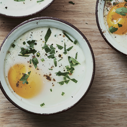 œufs cocotte ail et fines herbes