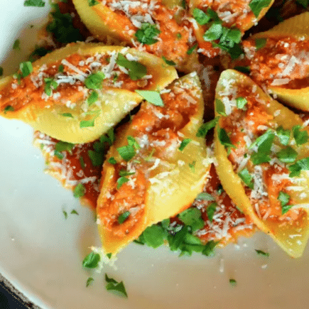 conchiglionis farcis au thon et au chèvre