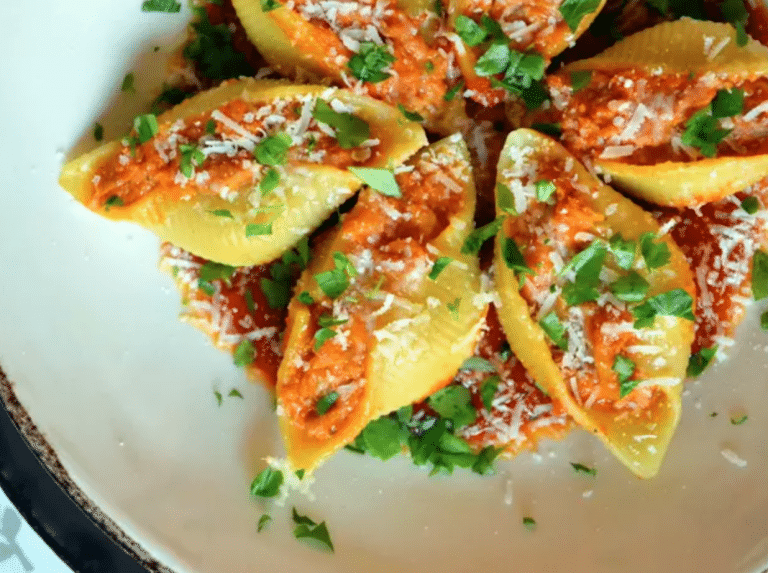 conchiglionis farcis au thon et au chèvre