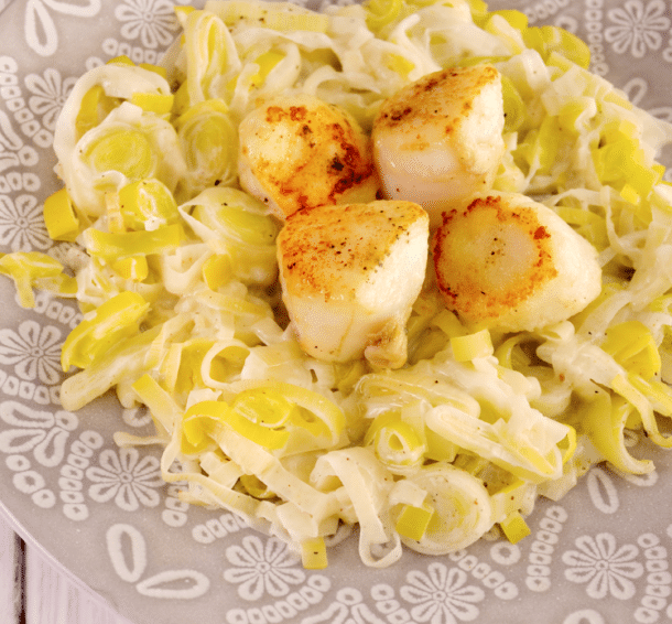 Fondue de poireaux aux Saints Jacques Fourchette & Nutrition