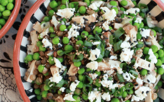 salade de lentilles et tofu