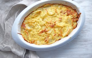 Gratin de purée et épinards