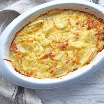 Gratin de purée et épinards