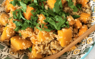 Quinoa au potiron et lait de coco