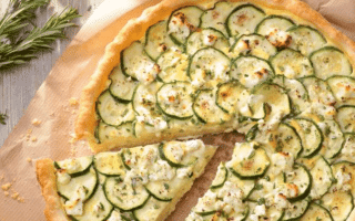 Tarte pesto courgettes