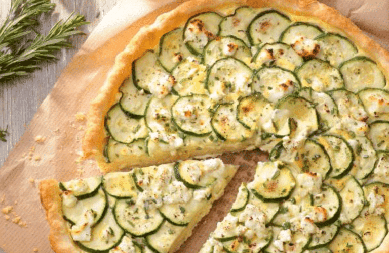 Tarte pesto courgettes