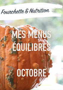 Mes menus équilibrés octobre